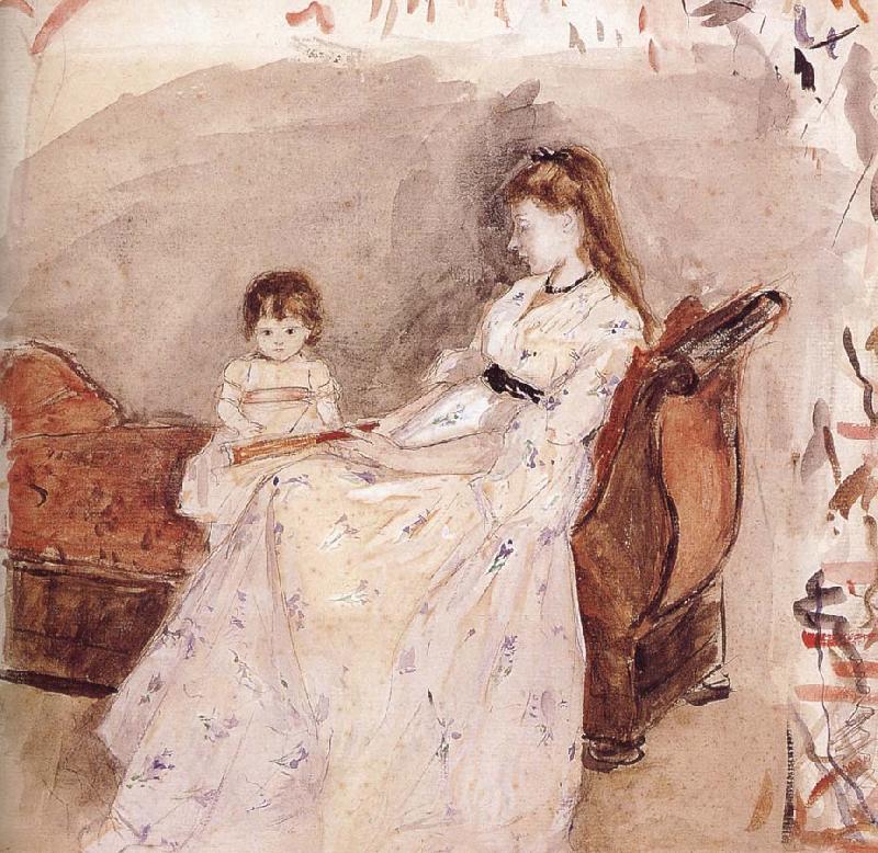 Berthe Morisot Ierma and her daughter France oil painting art